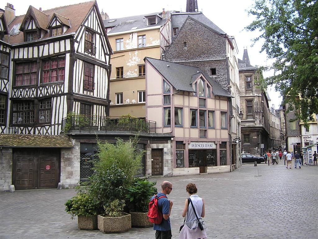 Malebné domy a uličky ROUEN