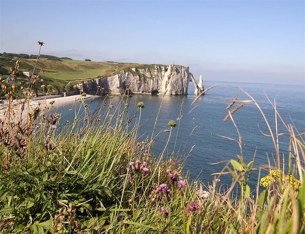 křídové útesy Falaise d‘ Amont a Falaise d‘ Aval