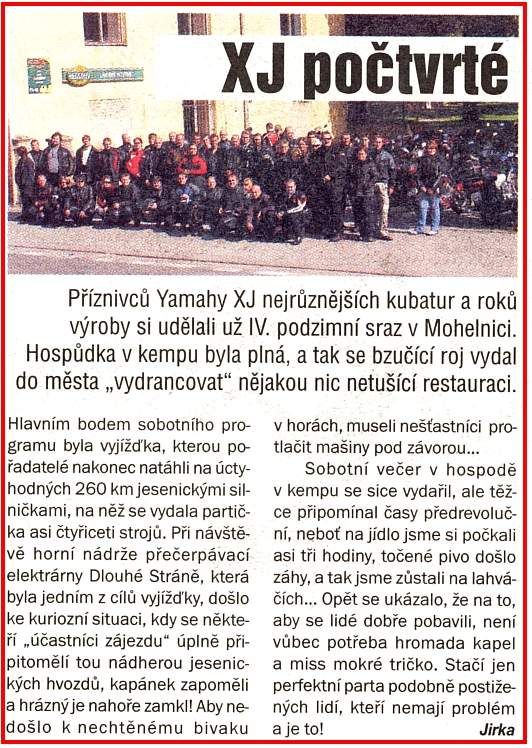 4. XJ sraz - Mohelnice