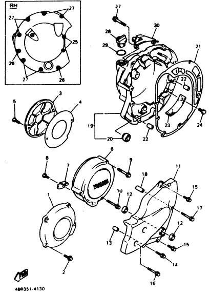 Víka motoru, strana sekundar. ř.